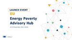 Evento di lancio dell'Energy Poverty Advisory Hub (EPAH)