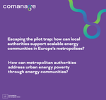 Raccomandazioni politiche COMANAGE: quali sono i benefici dell'implementazione delle comunit energetiche nelle aree metropolitane?